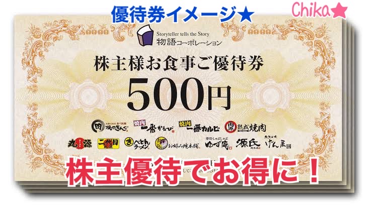 物語コーポレーション 株主優待 14,000円分
